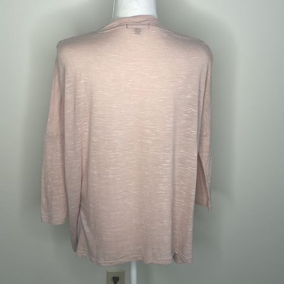 GAP Pale Pink Oversized Top with 3/4 Sleeves - Picture 6 of 7